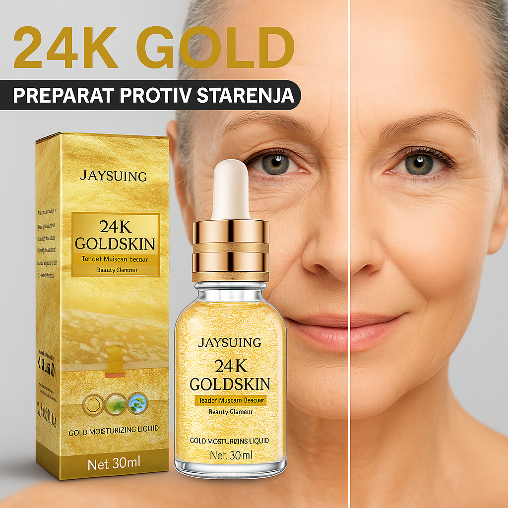 24K Zlatni serum – tajna sjajne i mlade kože bez skupih tretmana (1+1 GRATIS)