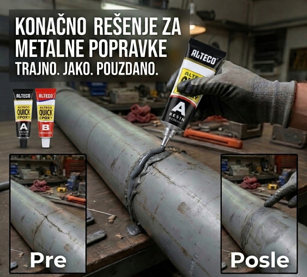 A+B Dvokomponentni Lepak – Profesionalna Čvrstina Za Svaku Popravku (1+1 SET GRATIS)